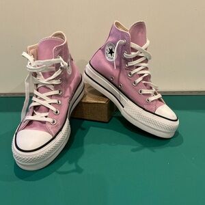 Converse Chuck Taylor All Star Pink Platform High-Top Sneakers Size 5